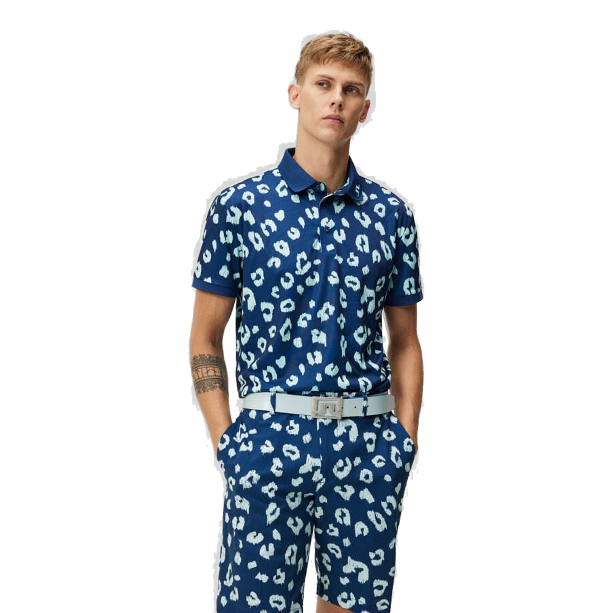 J. Lindeberg Tour Tech Reg Fit Print Polo Herren