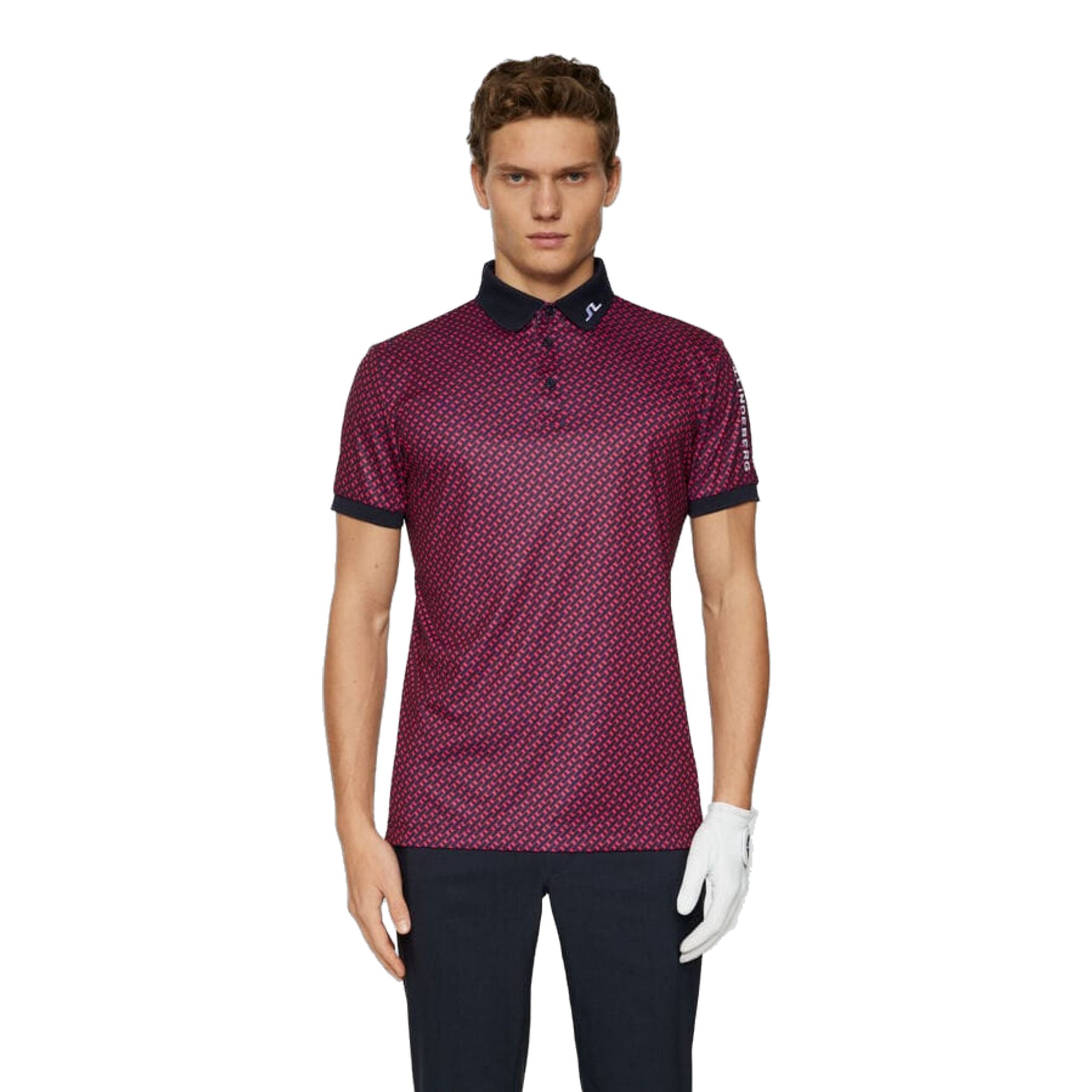 J. Lindeberg Tour Tech Print Polo Herren