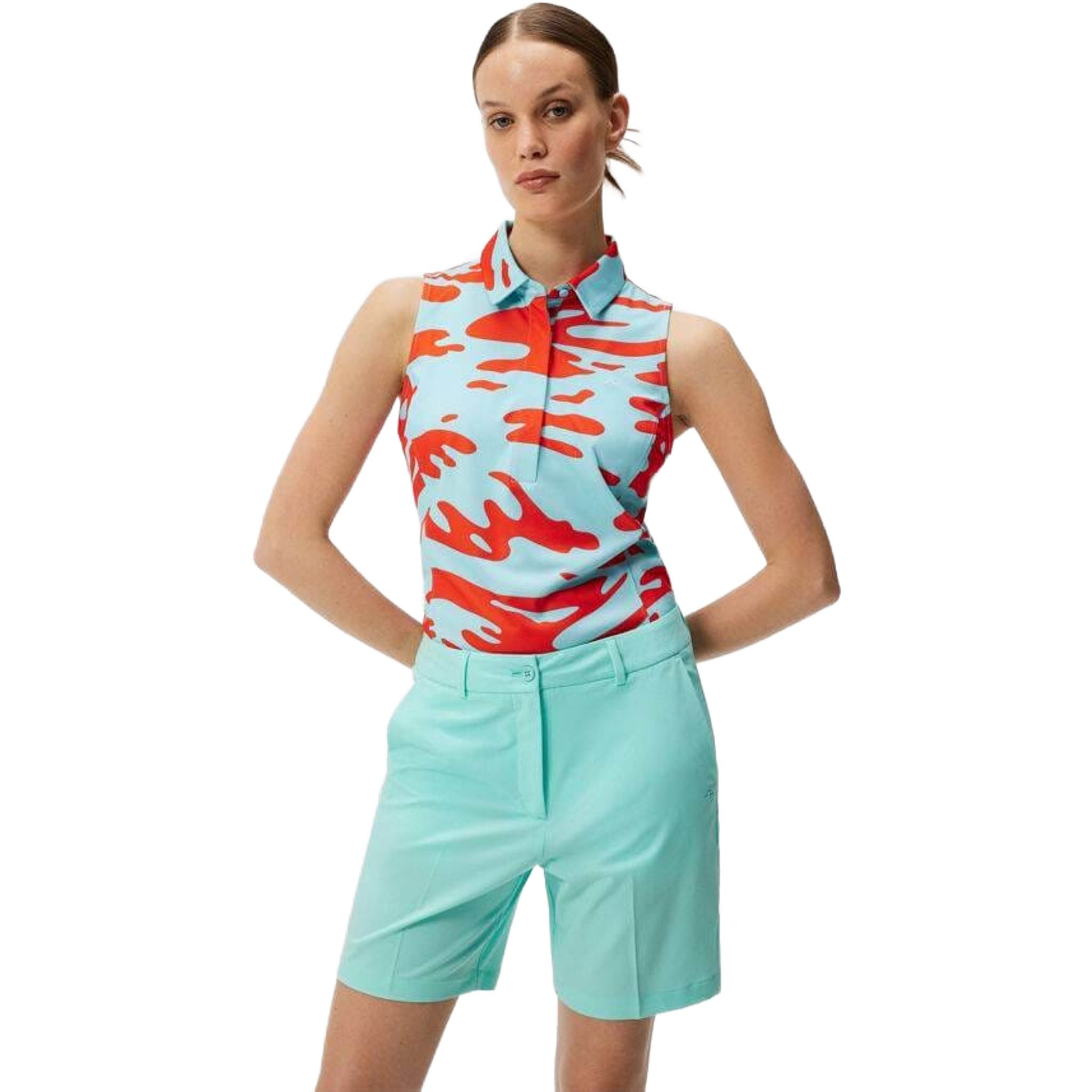 J. Lindeberg Dena Print Top Women bez rukávov