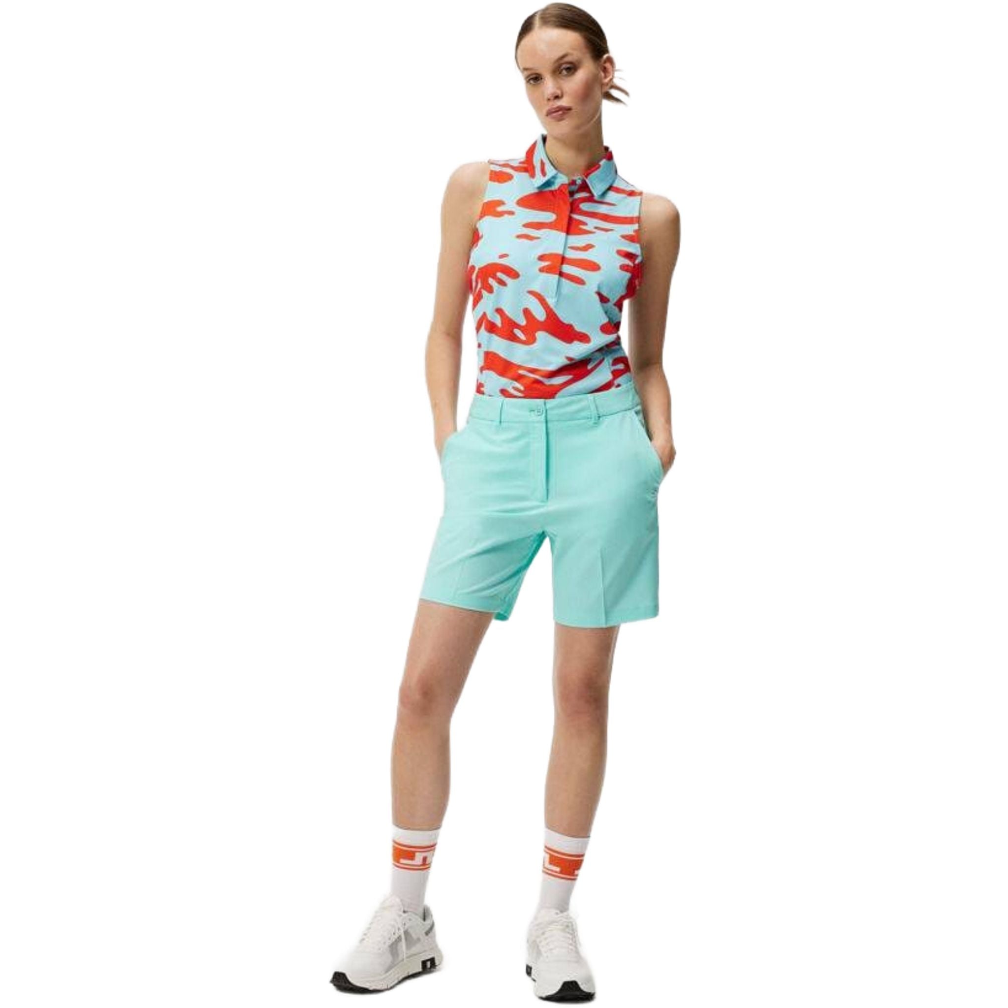 J. Lindeberg Dena Print Top Women bez rukávov