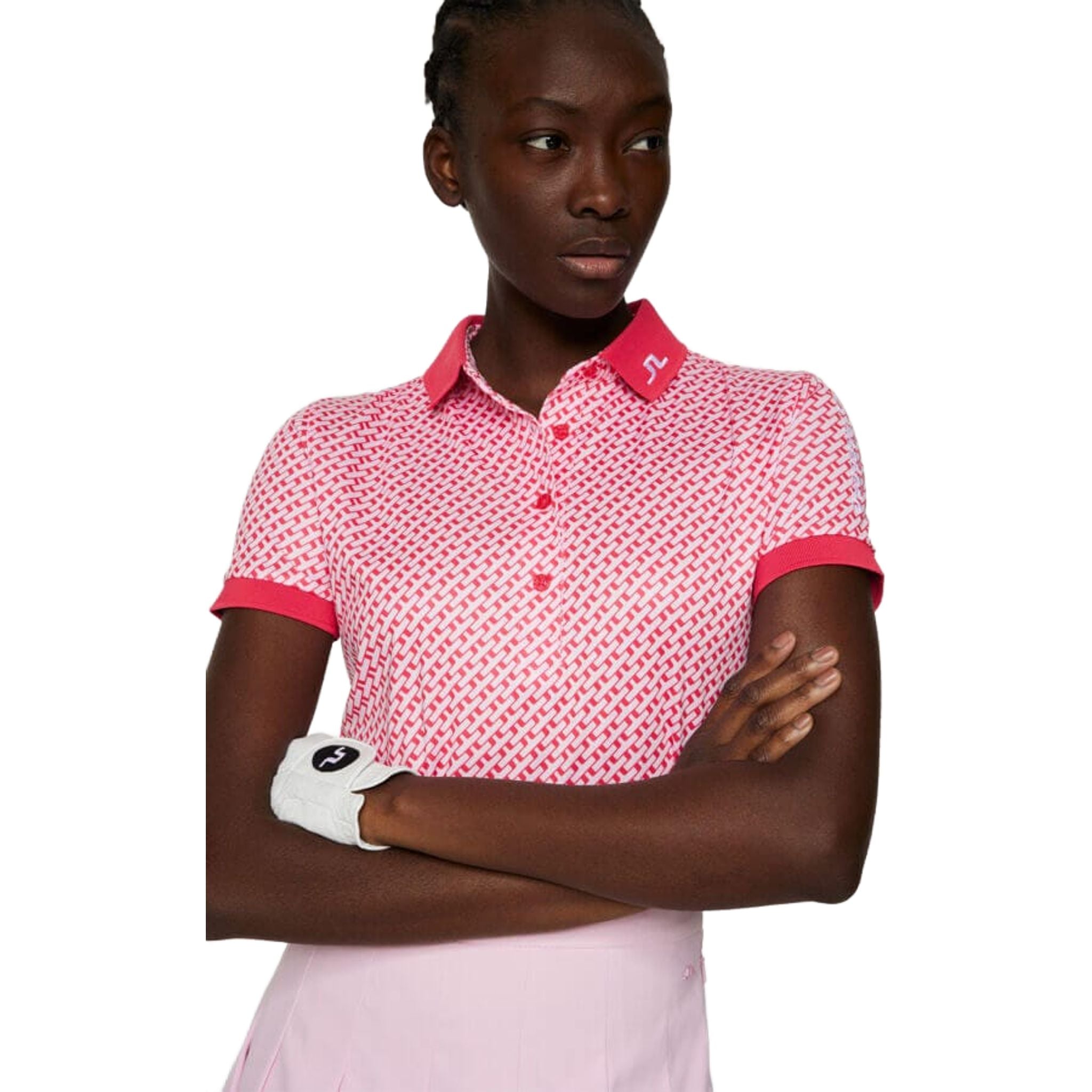 J. Lindeberg Tour Tech Print Polo Damen