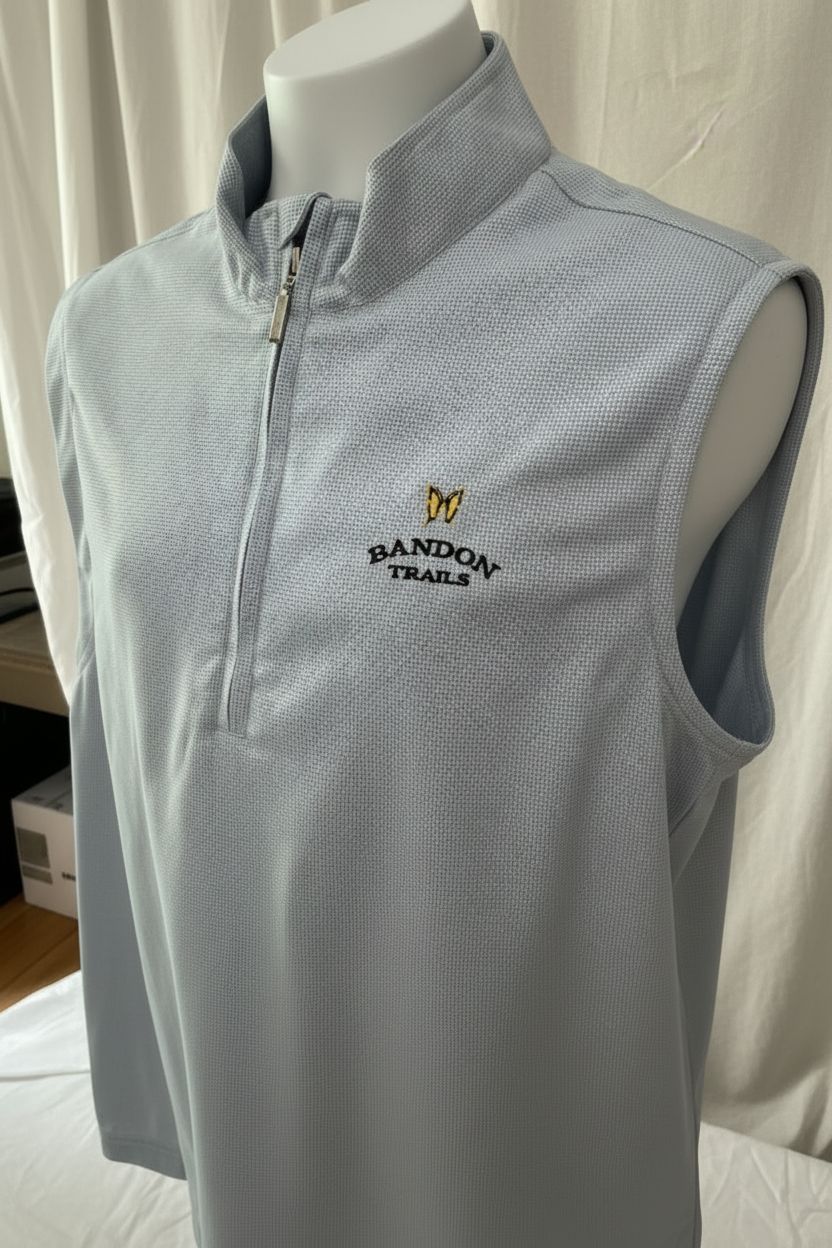 Ashworth Half Zip Gilet Men Blue M Men