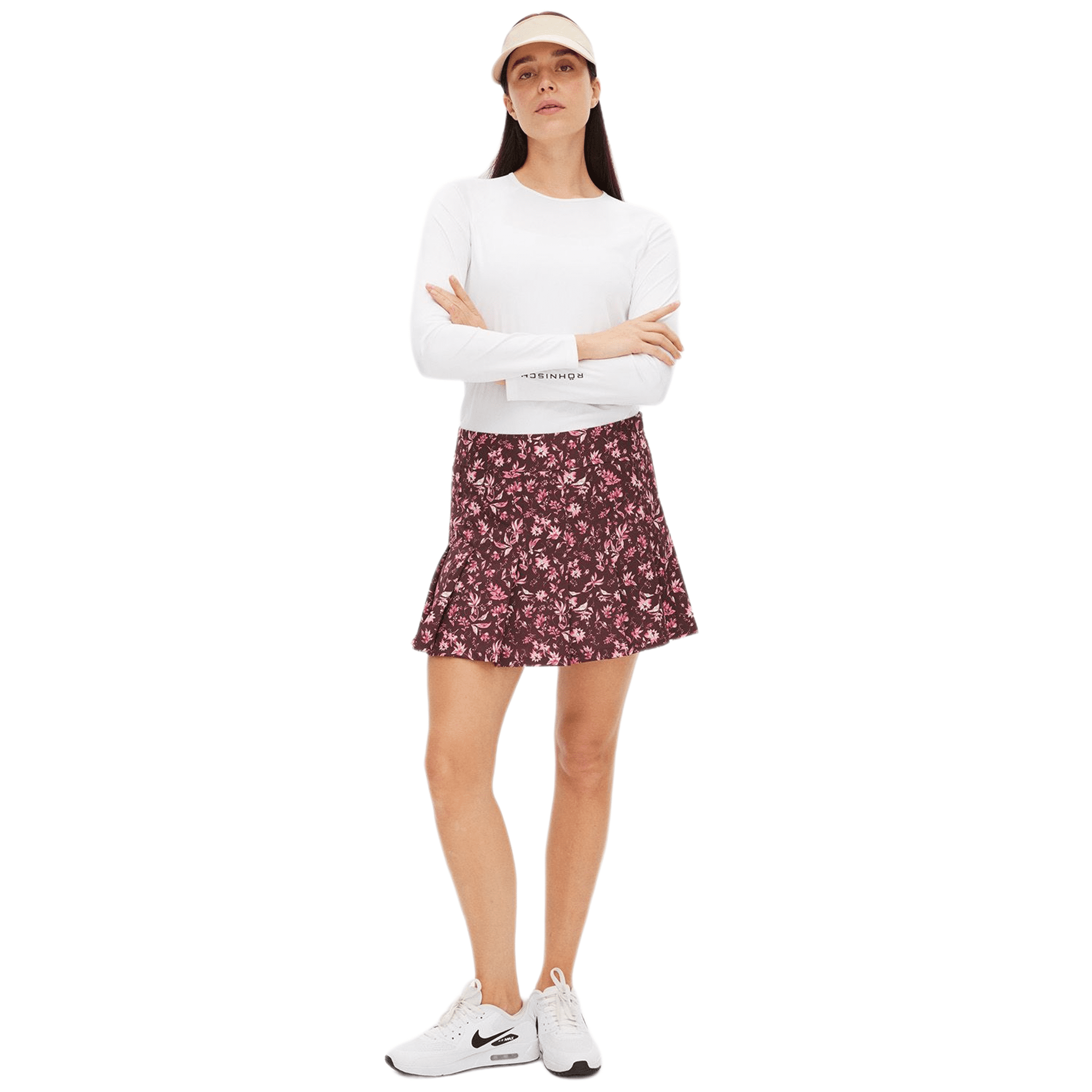 Röhnisch Lily Regular Pleat Golfrock Damen Neon Flower Pink Damen