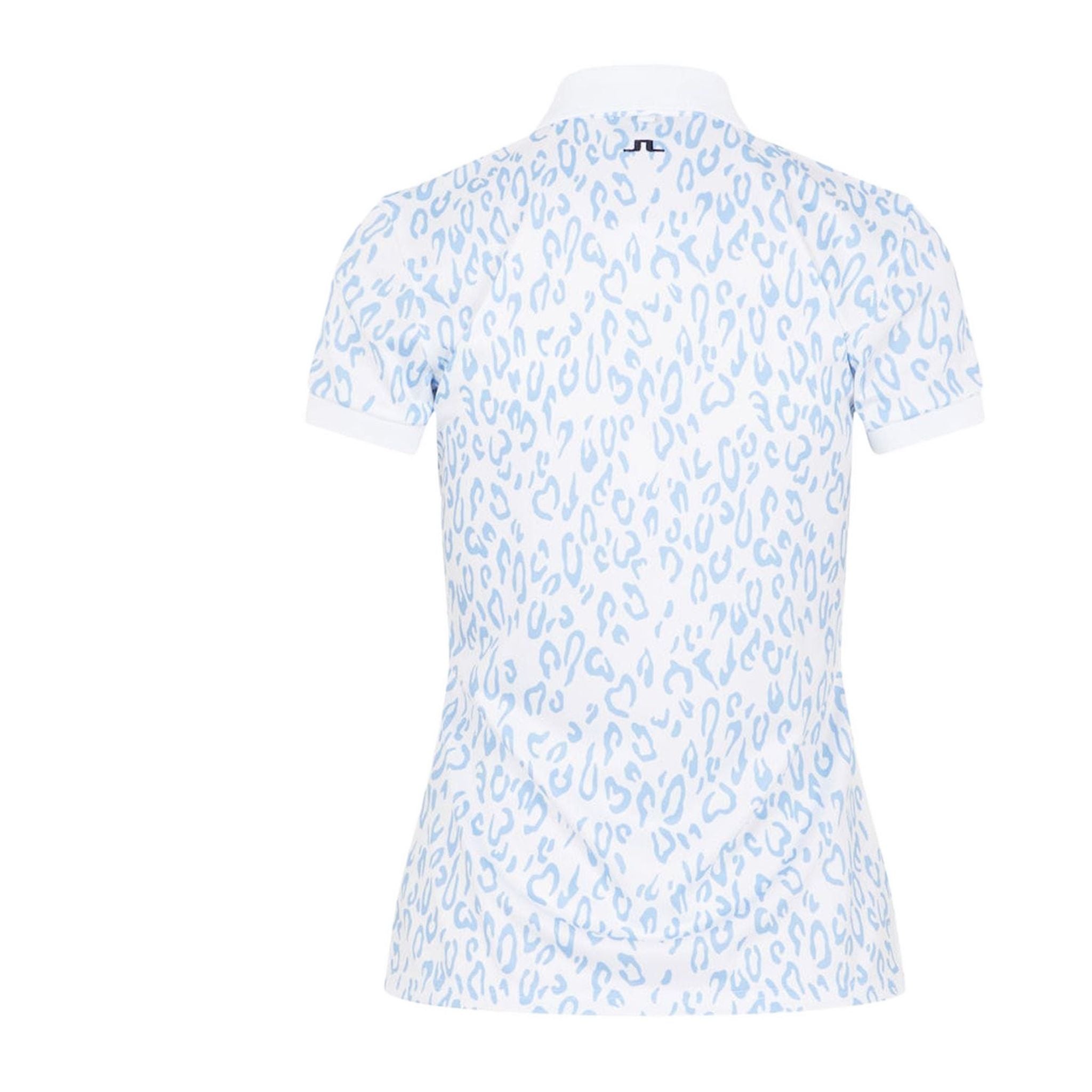 J. Lindeberg W Tour Tech Print SS Polo Animal Blue White Damen