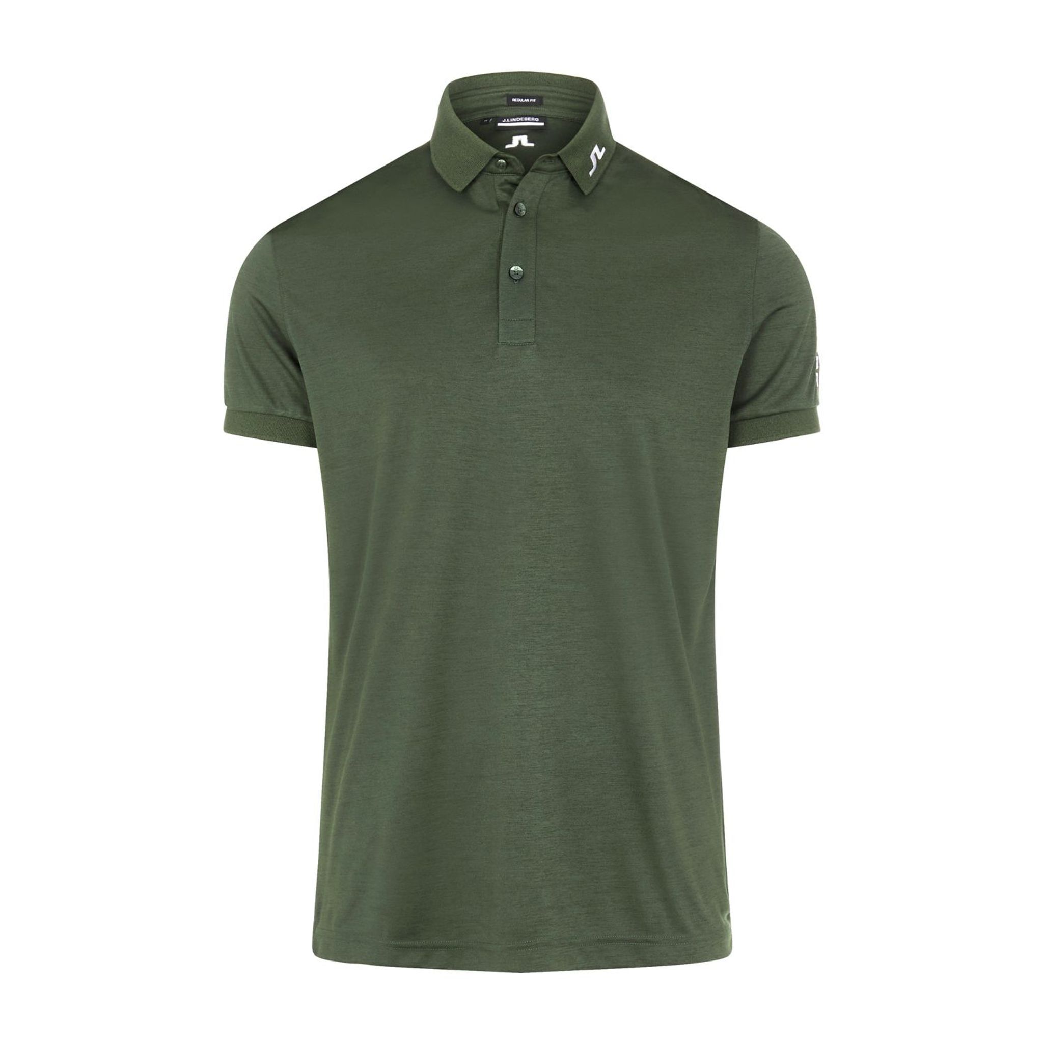 J. Lindeberg M Tour Tech Reg Fit SS Polo Thyme Green Melange Herren