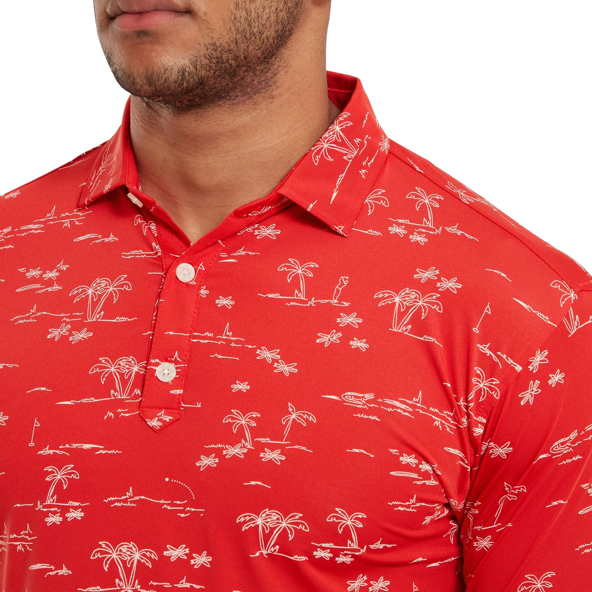 Footjoy Tropic Golf Print Polo Herren