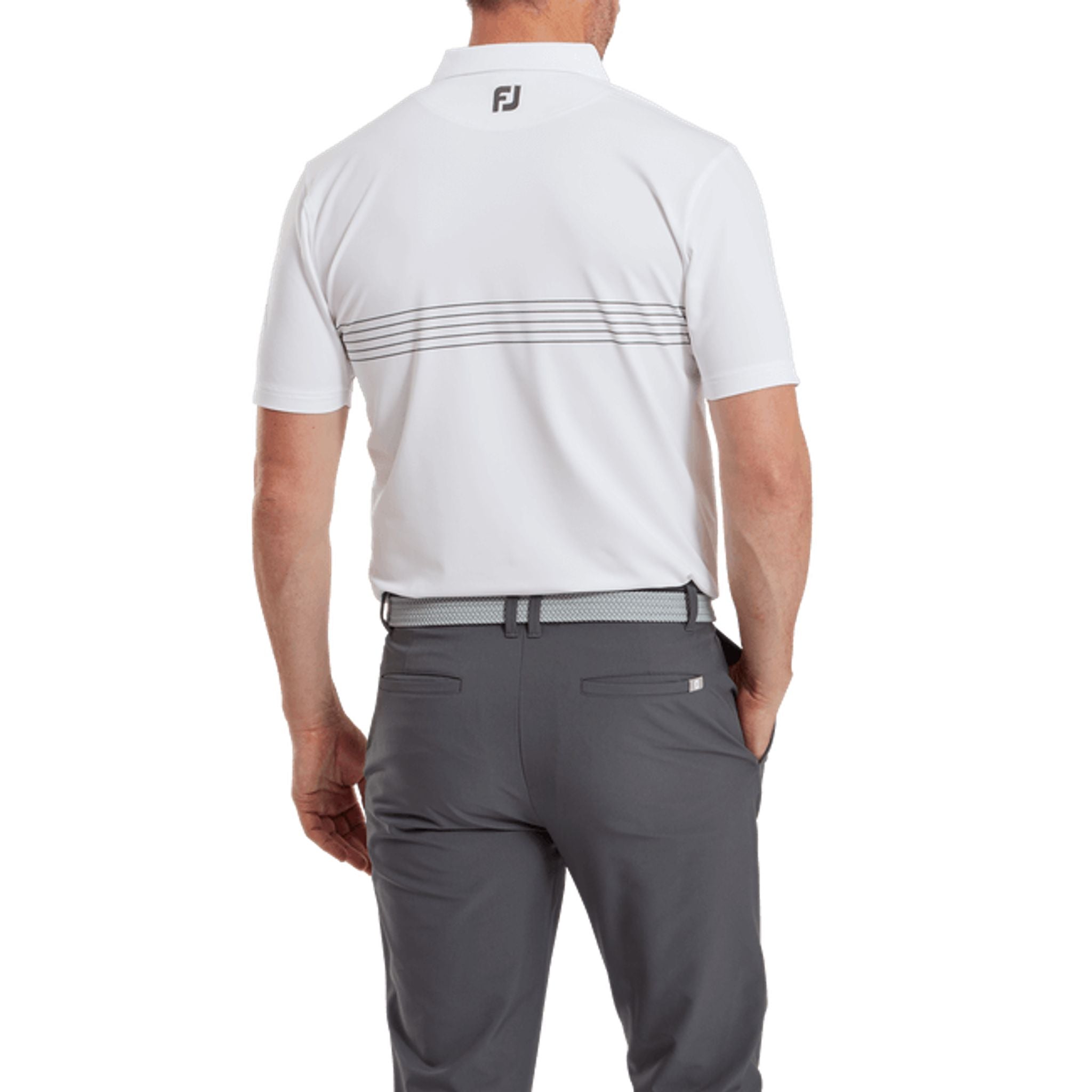 Footjoy Engineered Pinstripe Lisle Poloshirt Herren