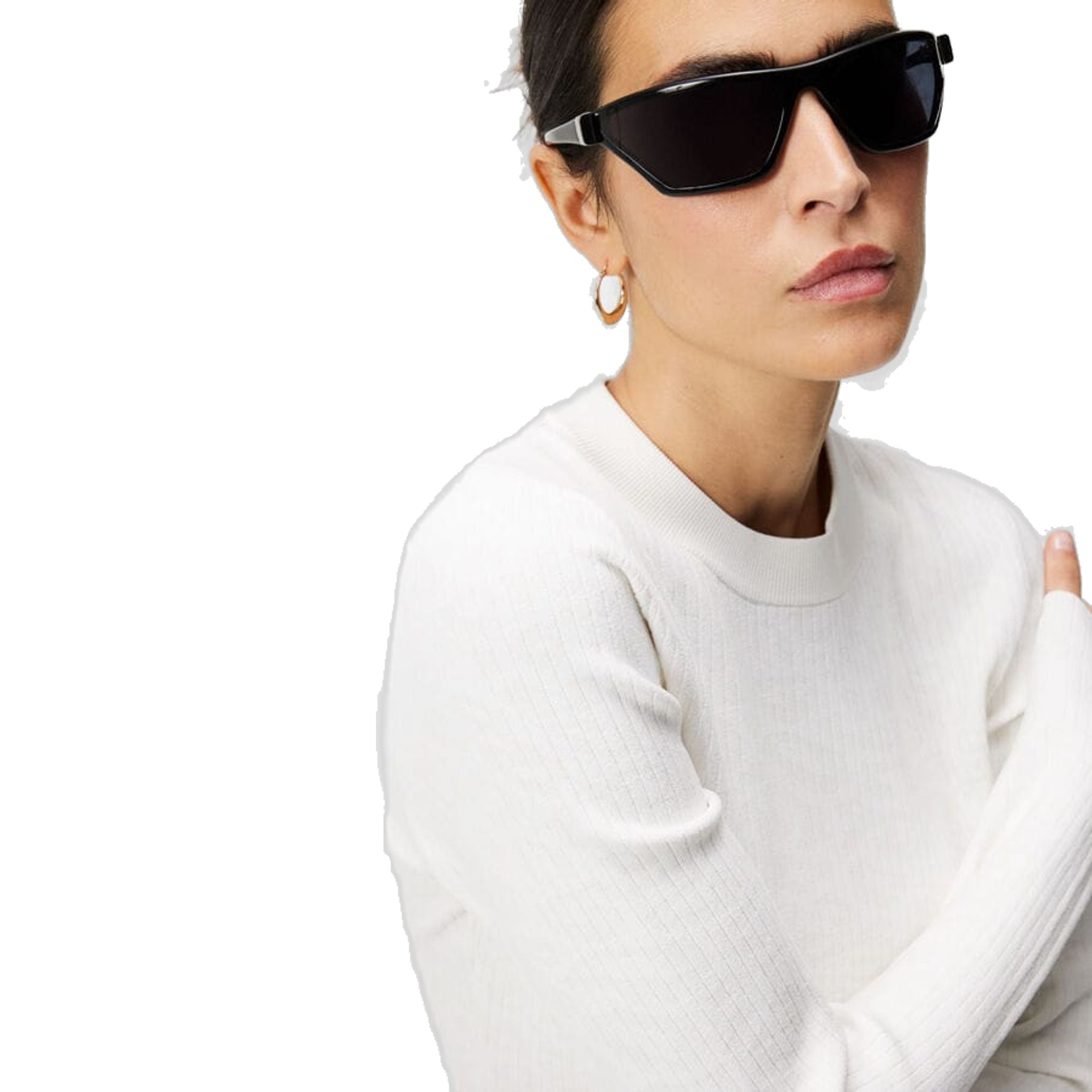 J. Lindeberg W Louise Rib Jacquard Knit Weiß Damen