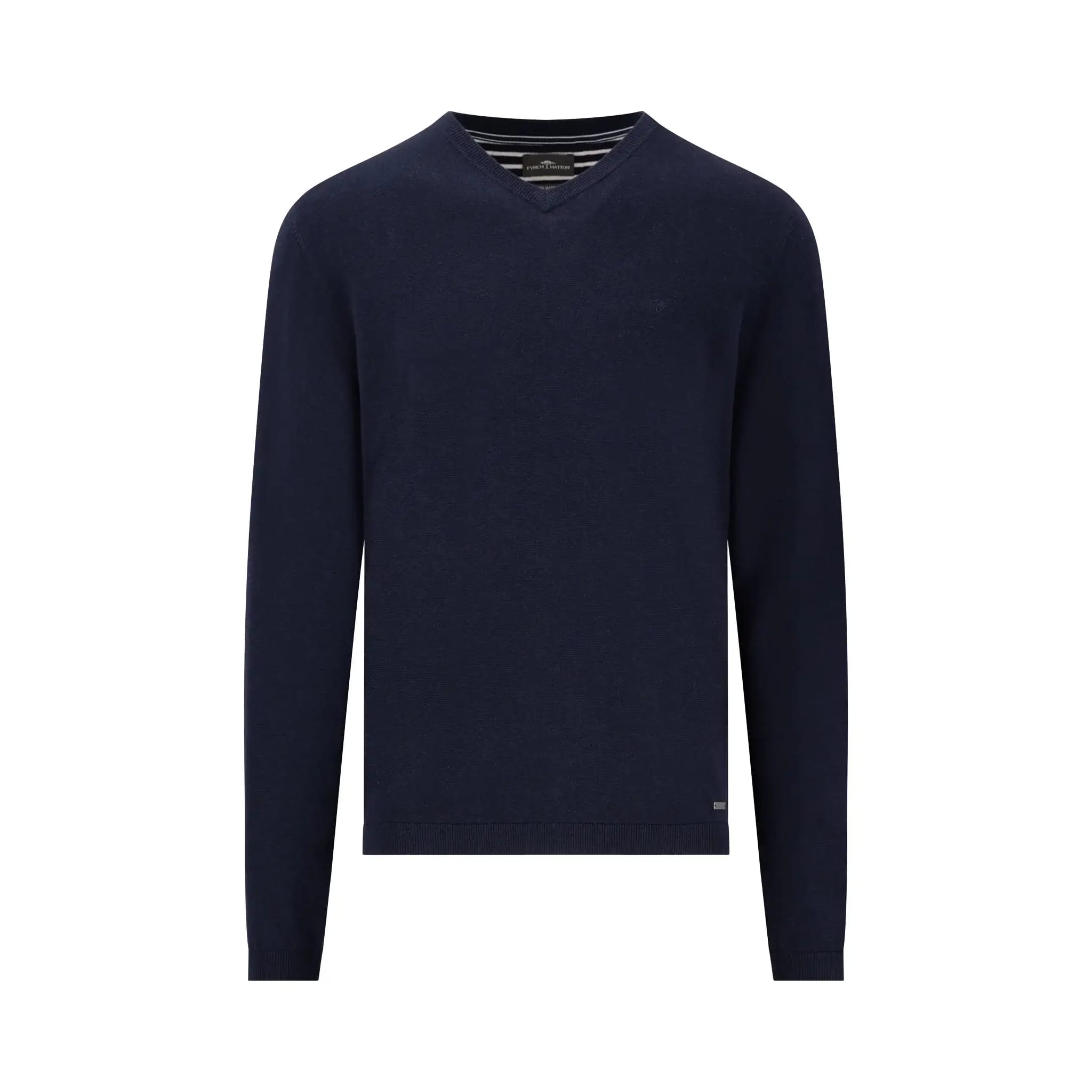 Fynch Hatton Air Cotton V-Neck Herren