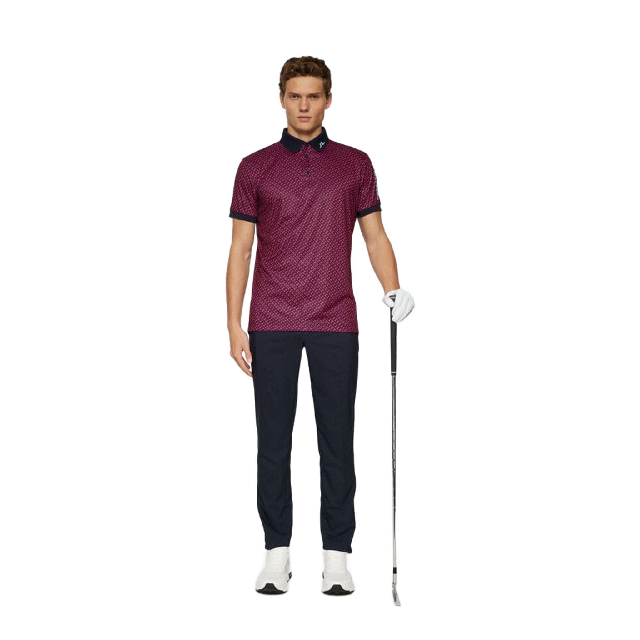 J. Lindeberg Tour Tech Print Polo Herren