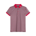J. Lindeberg Tour Tech Print Polo Dámske JLMicro Bridge Rose Red Dámske
