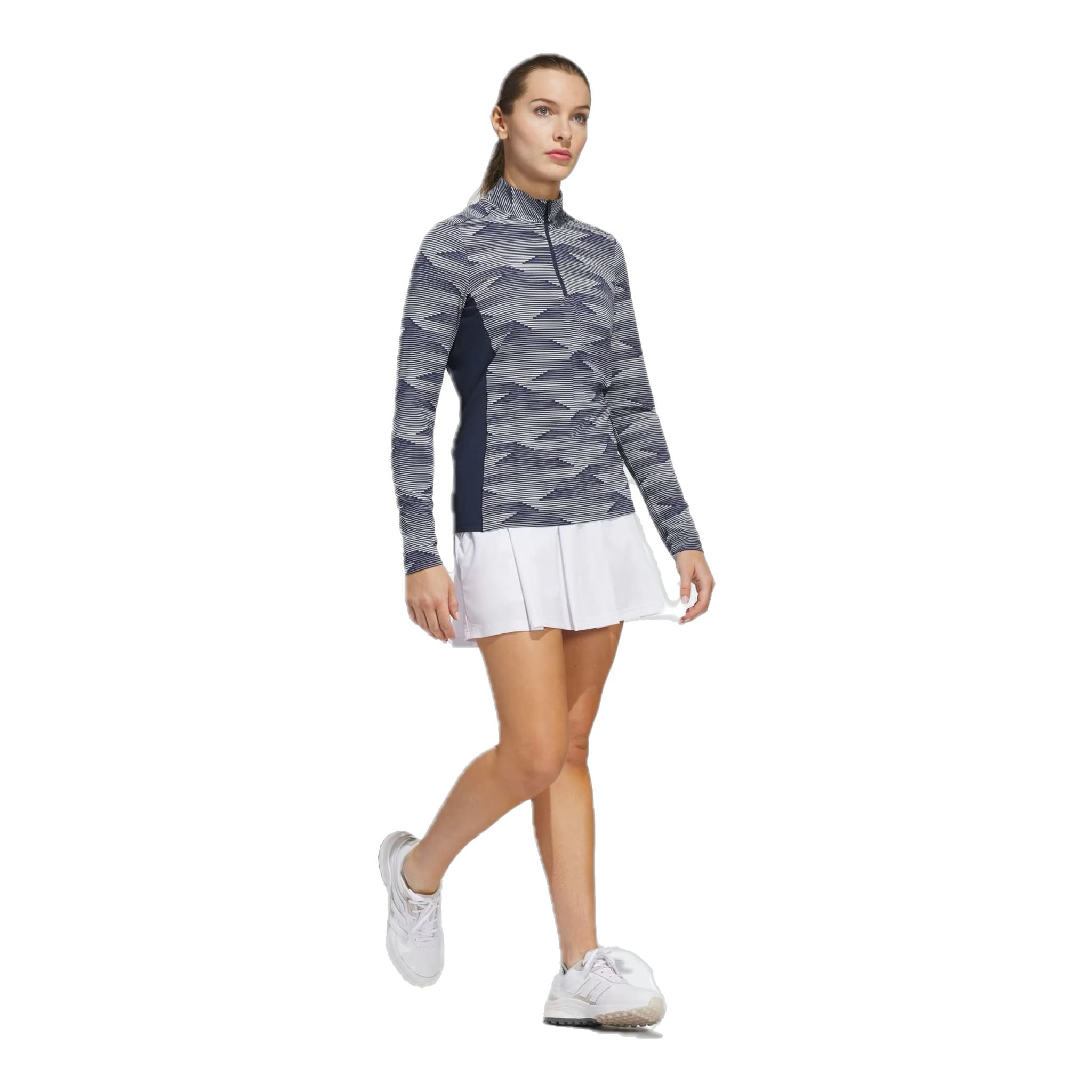 Adidas Ultimate365 Printed 1/4-Zip Mock Polo Damen