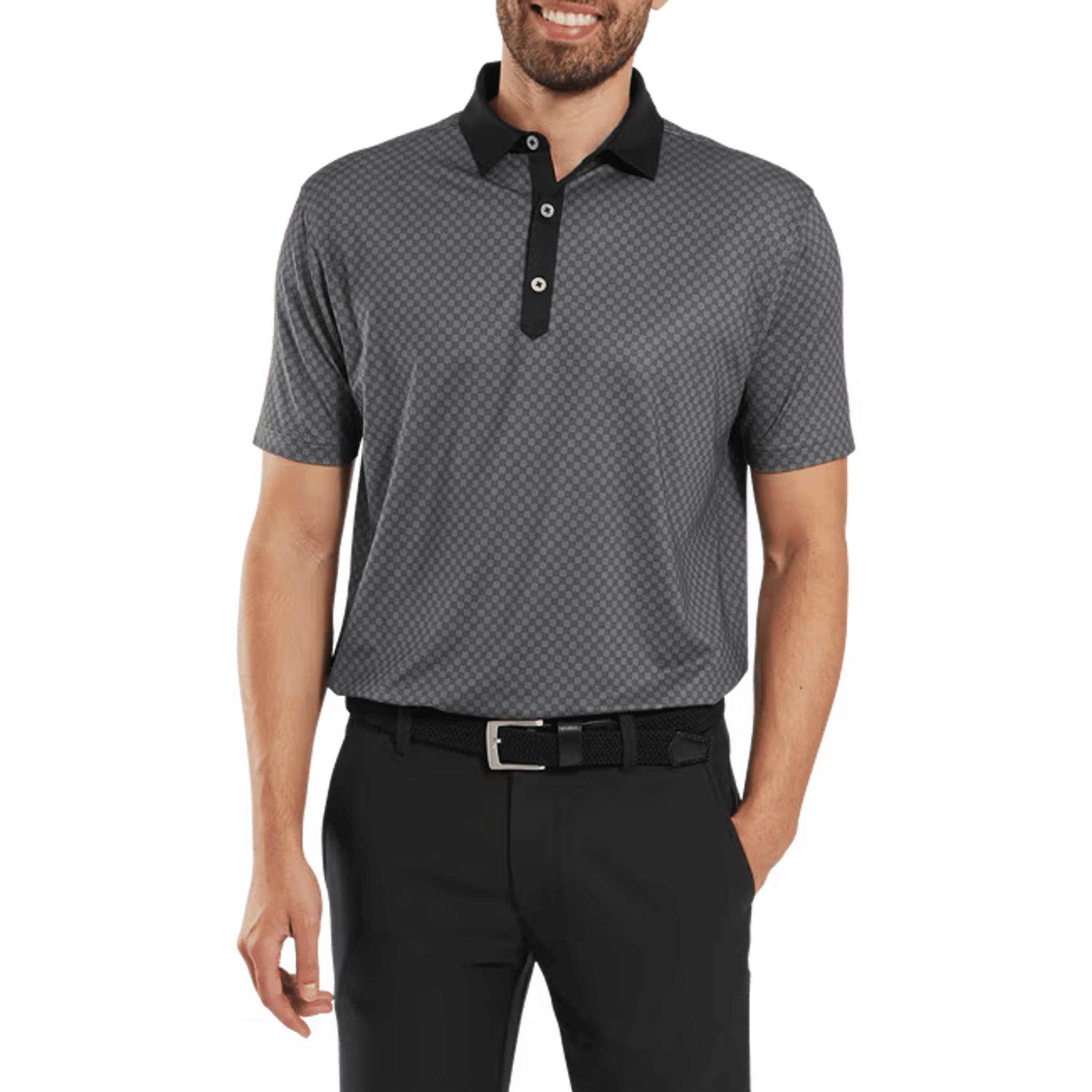 Footjoy Checker Jacquard Polo Herren