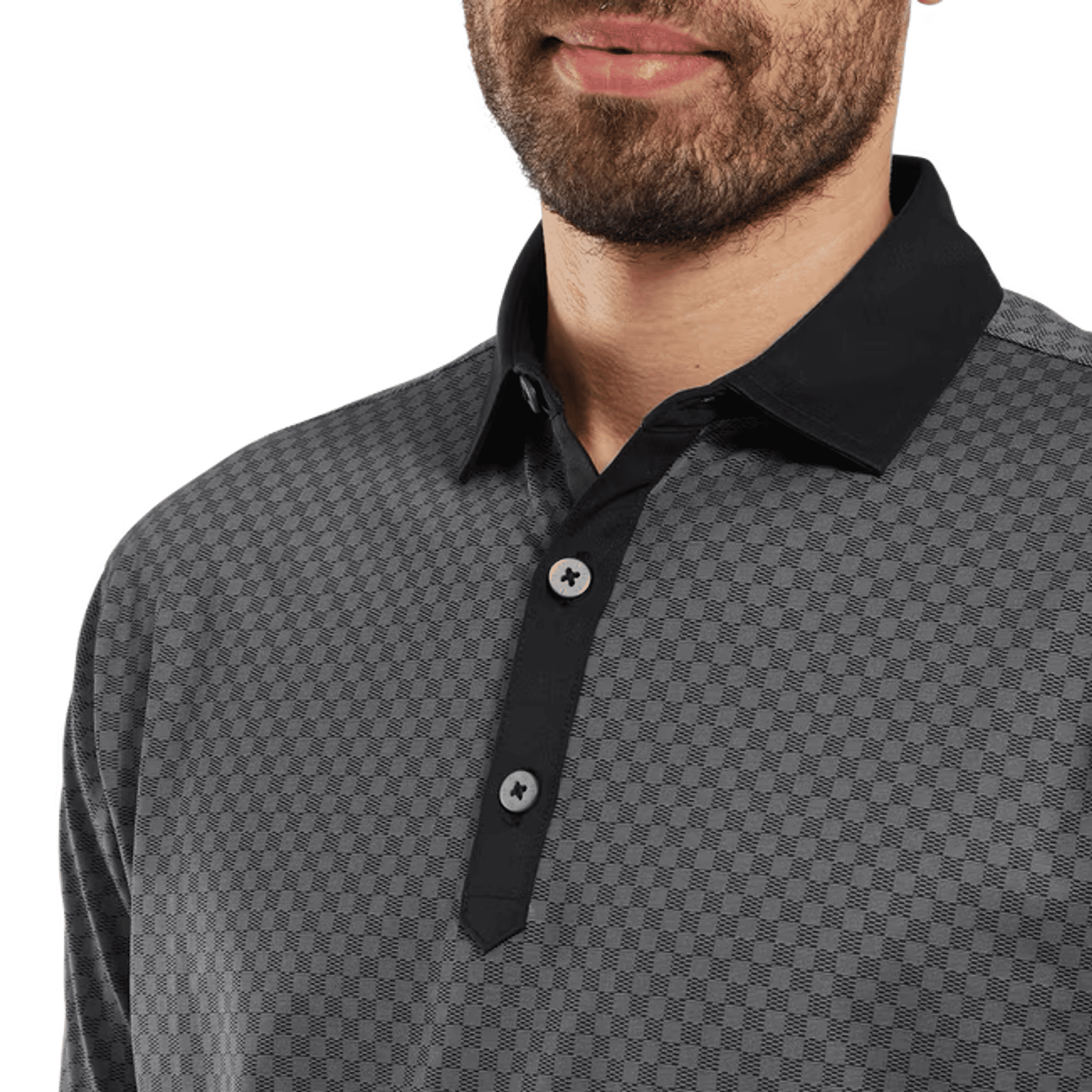 Footjoy Checker Jacquard Polo Herren