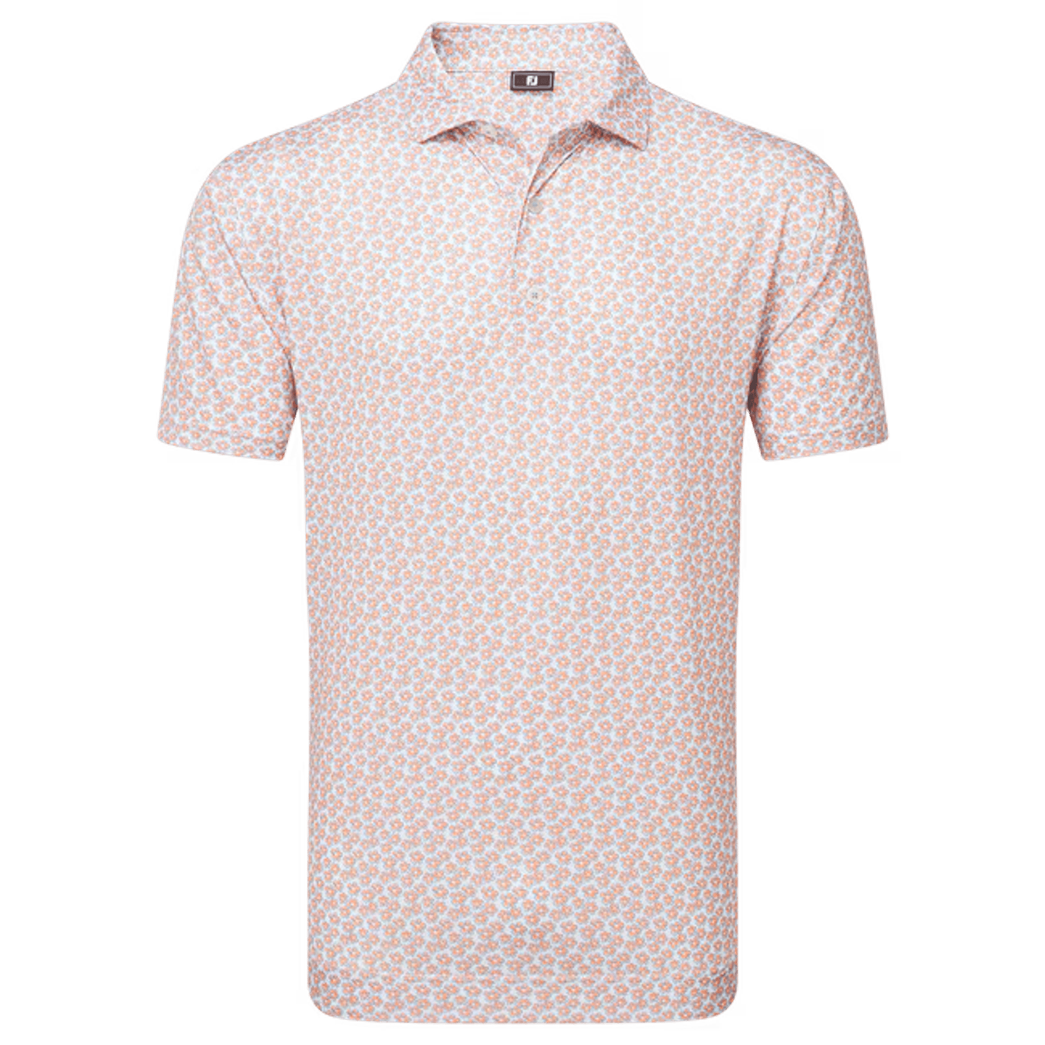 Footjoy Floral Sketch Print Lisle Polo Herren