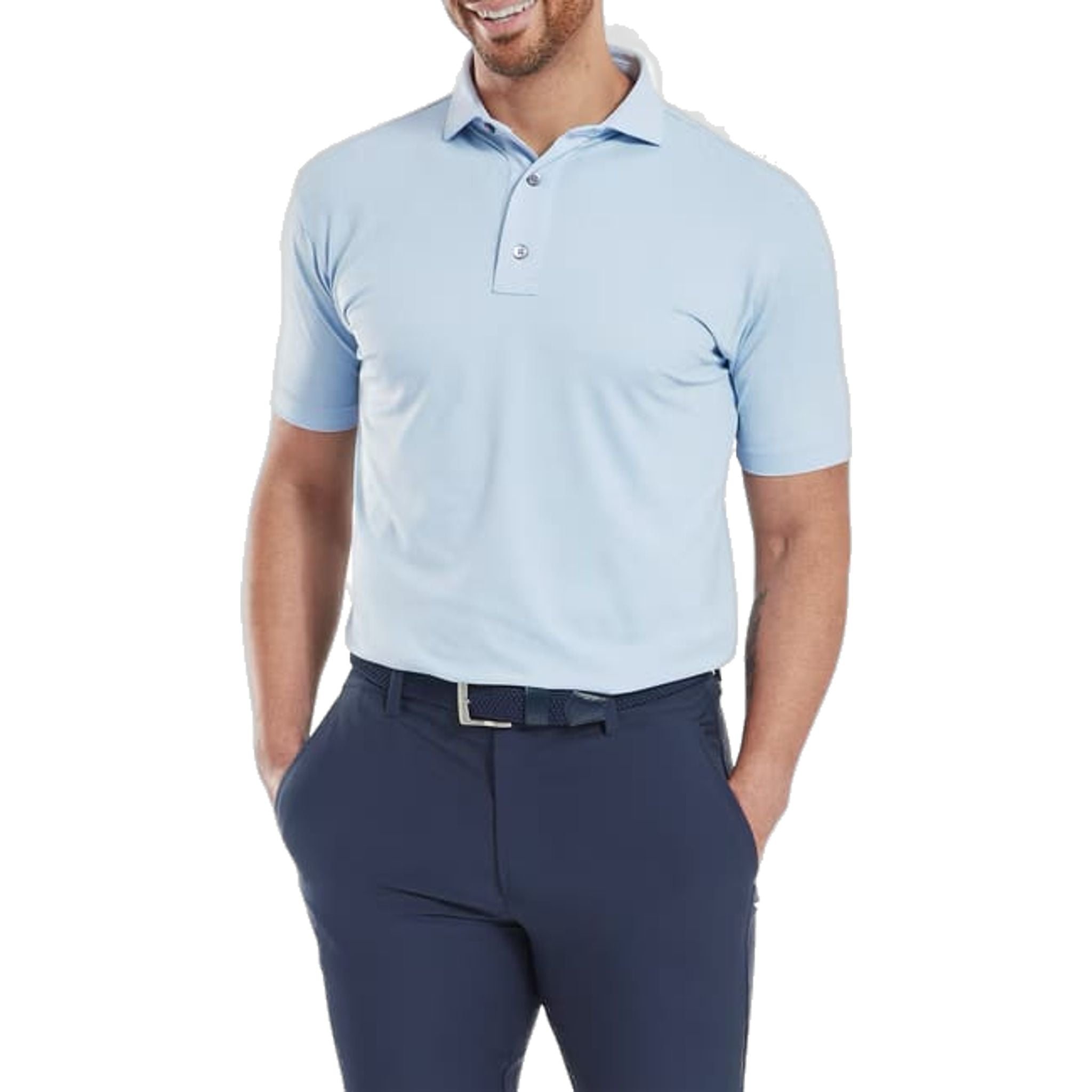 Footjoy Etched Texture Print Polo Herren