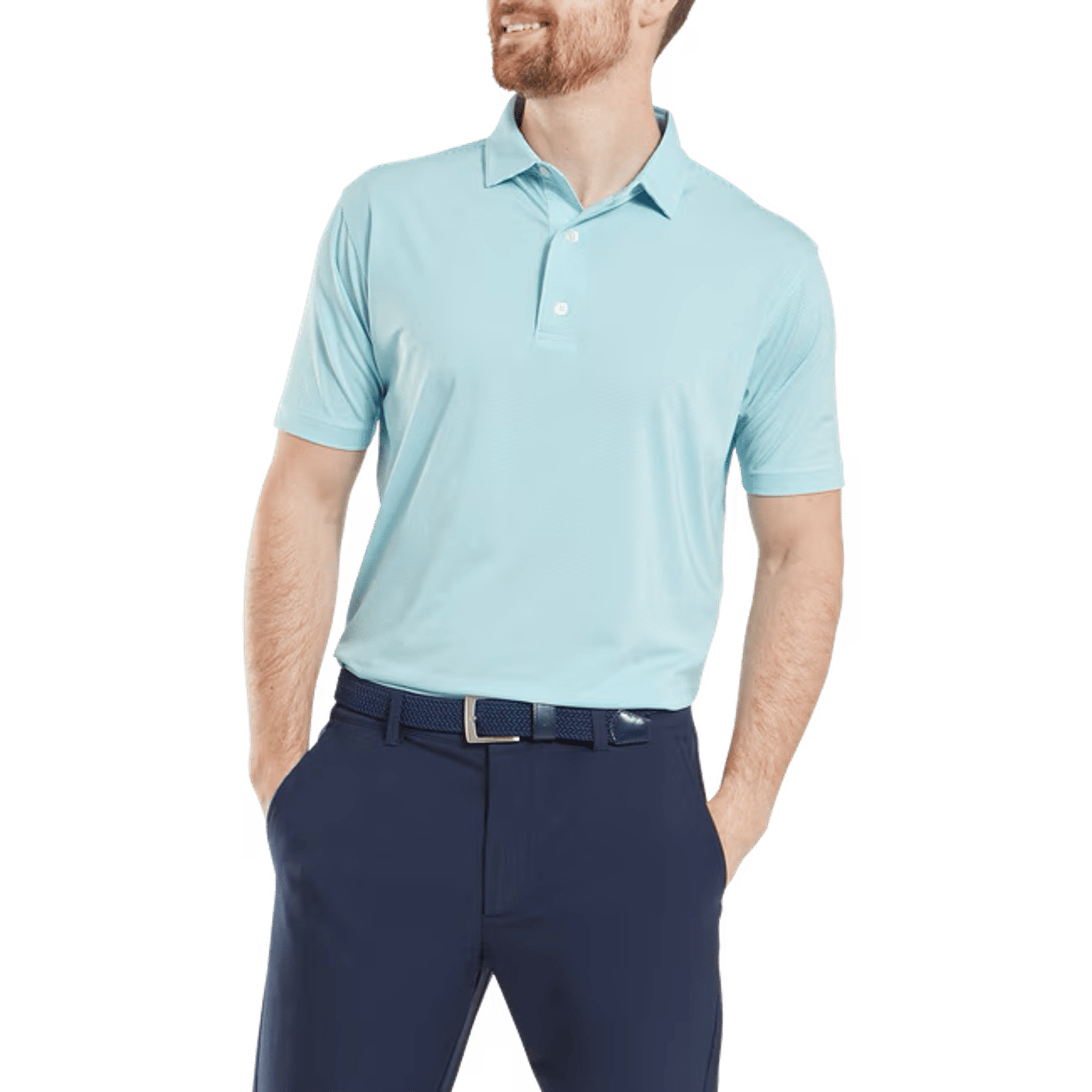 Footjoy Micro Feeder Streifen Polo Herren