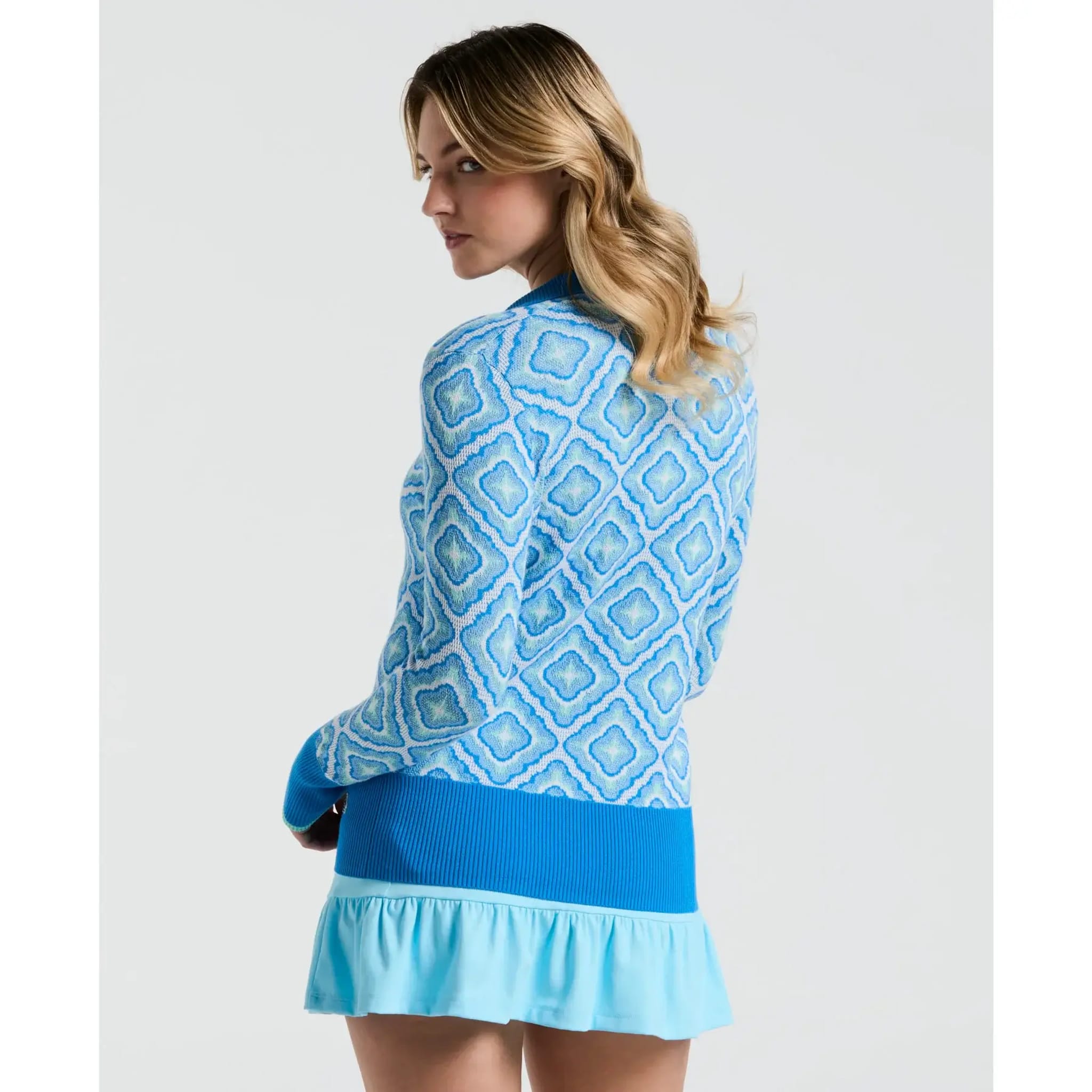 Original Penguin Lattice Jacquard Pullover Damen