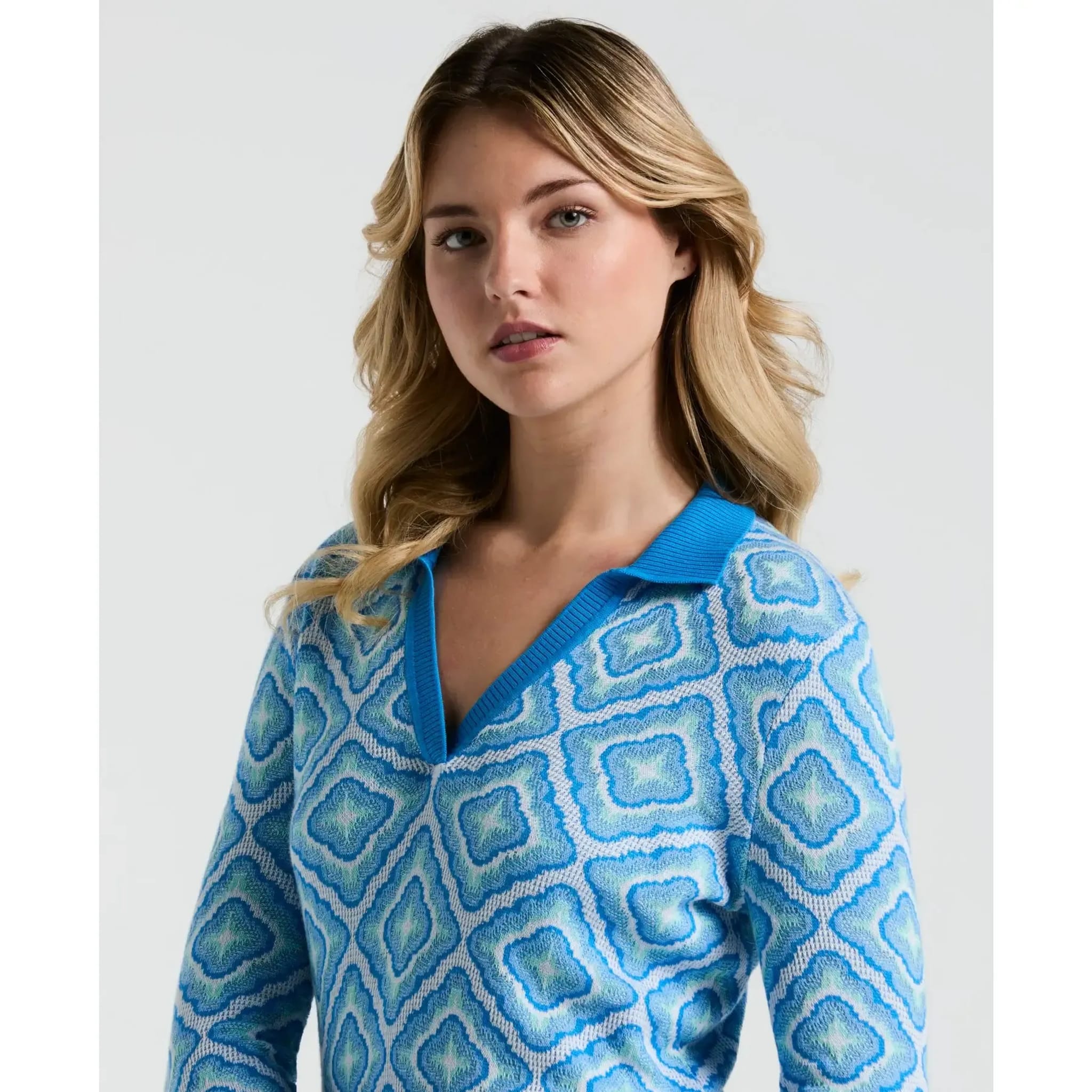 Original Penguin Lattice Jacquard Pullover Damen