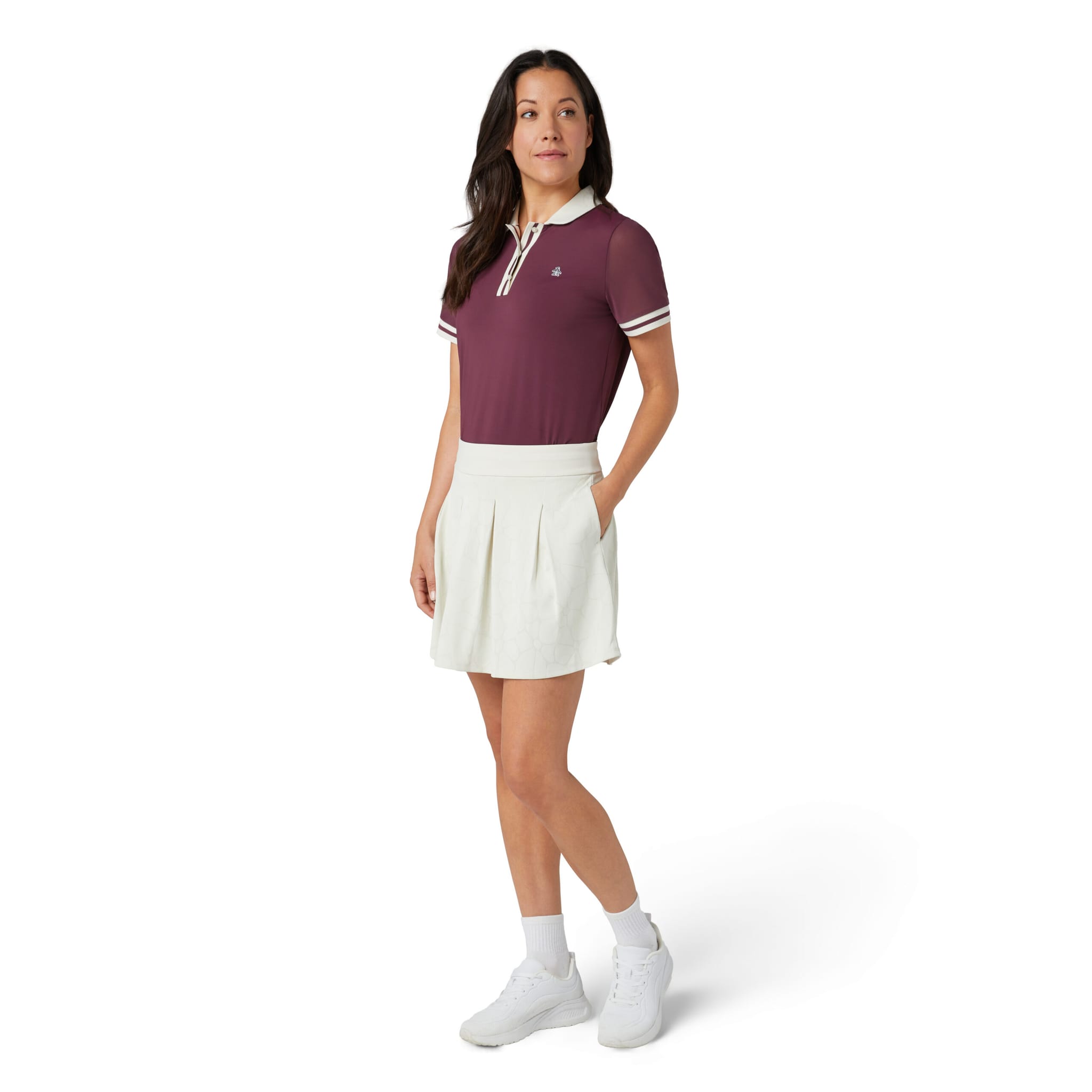 Original Penguin Laser Cut Floral Skort Damen