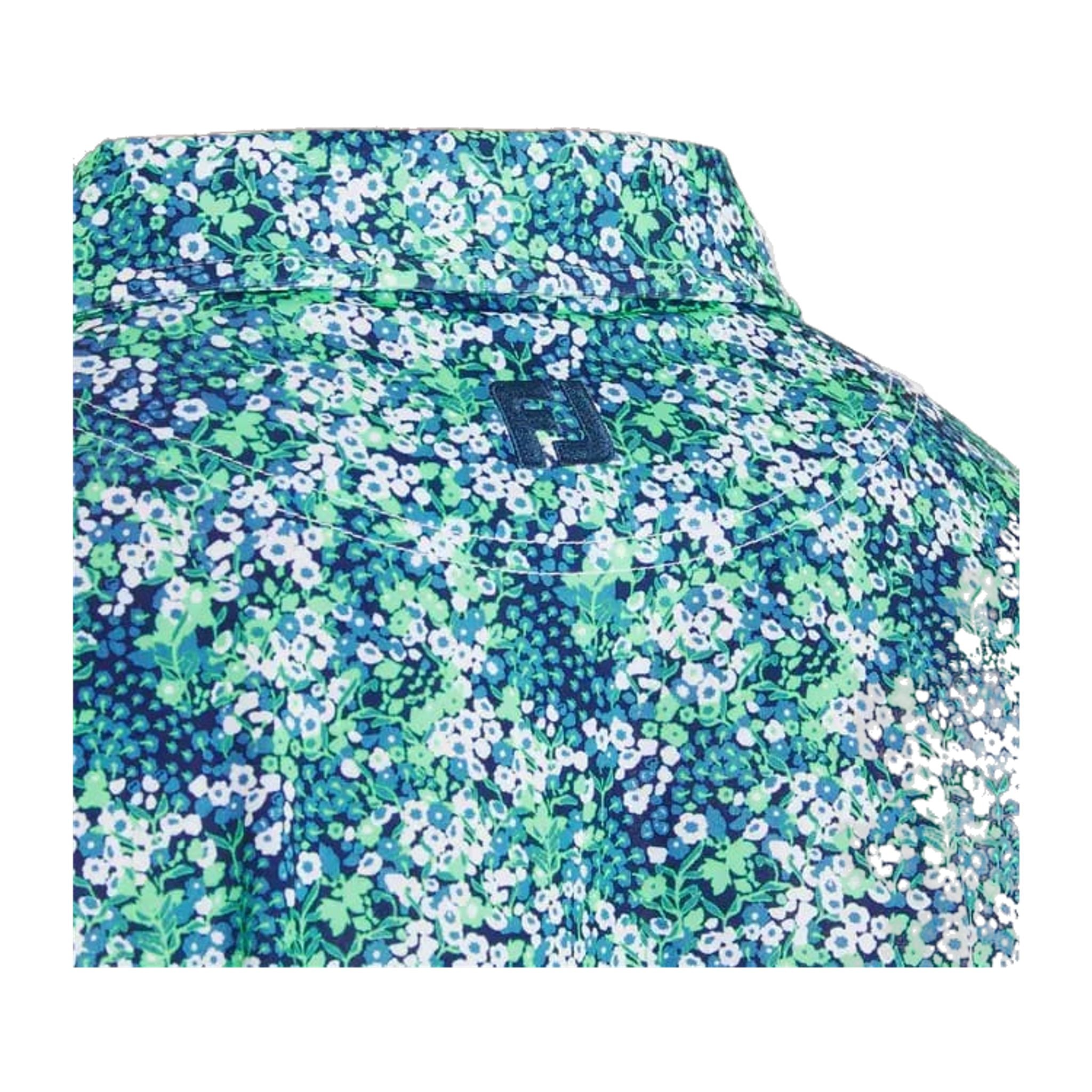 Footjoy Garden Print Lisle Polo Herren