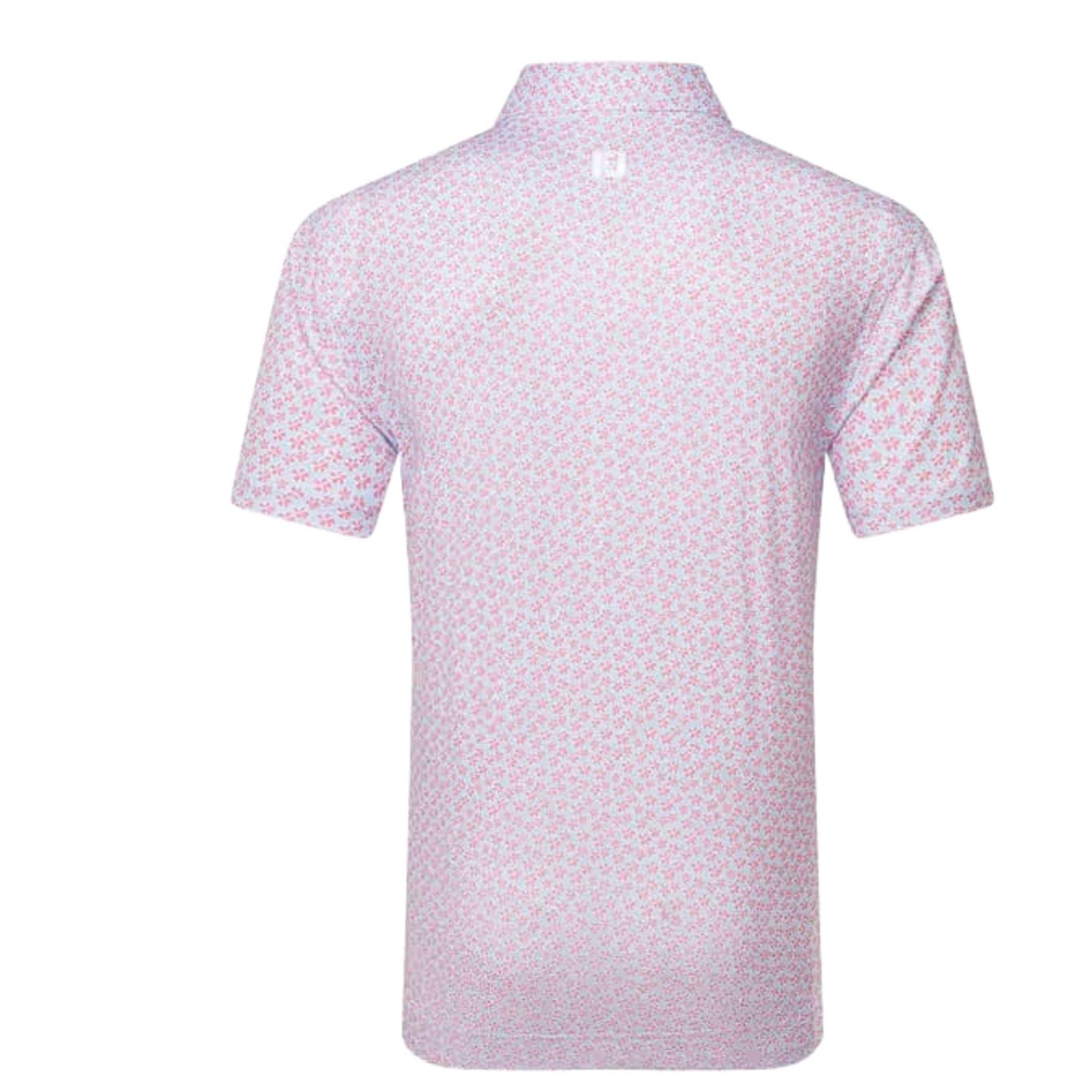 Footjoy Floral Sketch Print Lisle Polo Herren