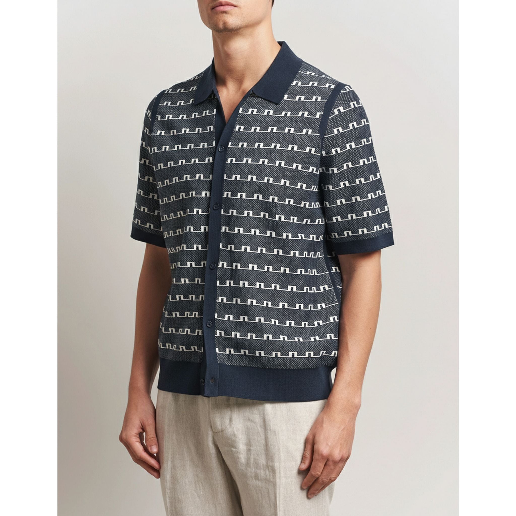 J. Lindeberg Polo 3D Bridge Monogram Herren
