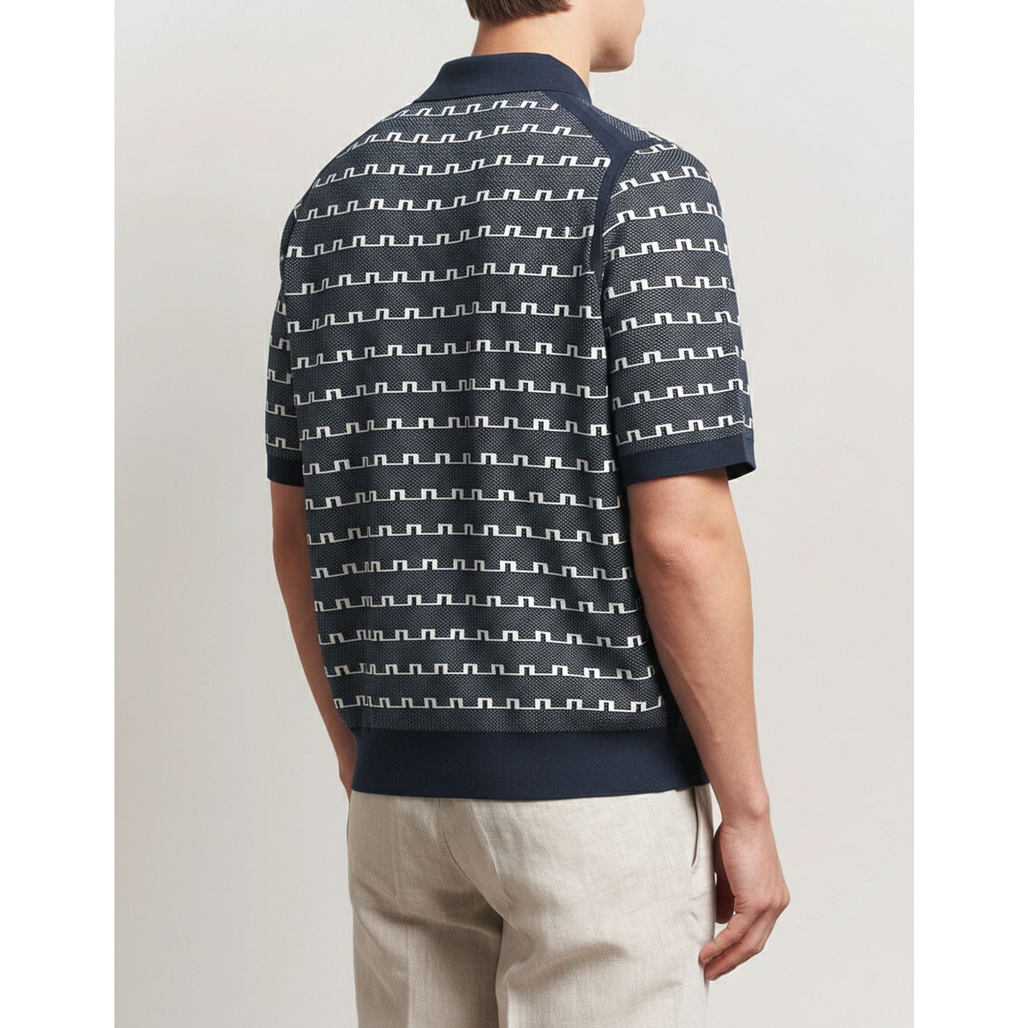 J. Lindeberg Polo 3D Bridge Monogram Herren