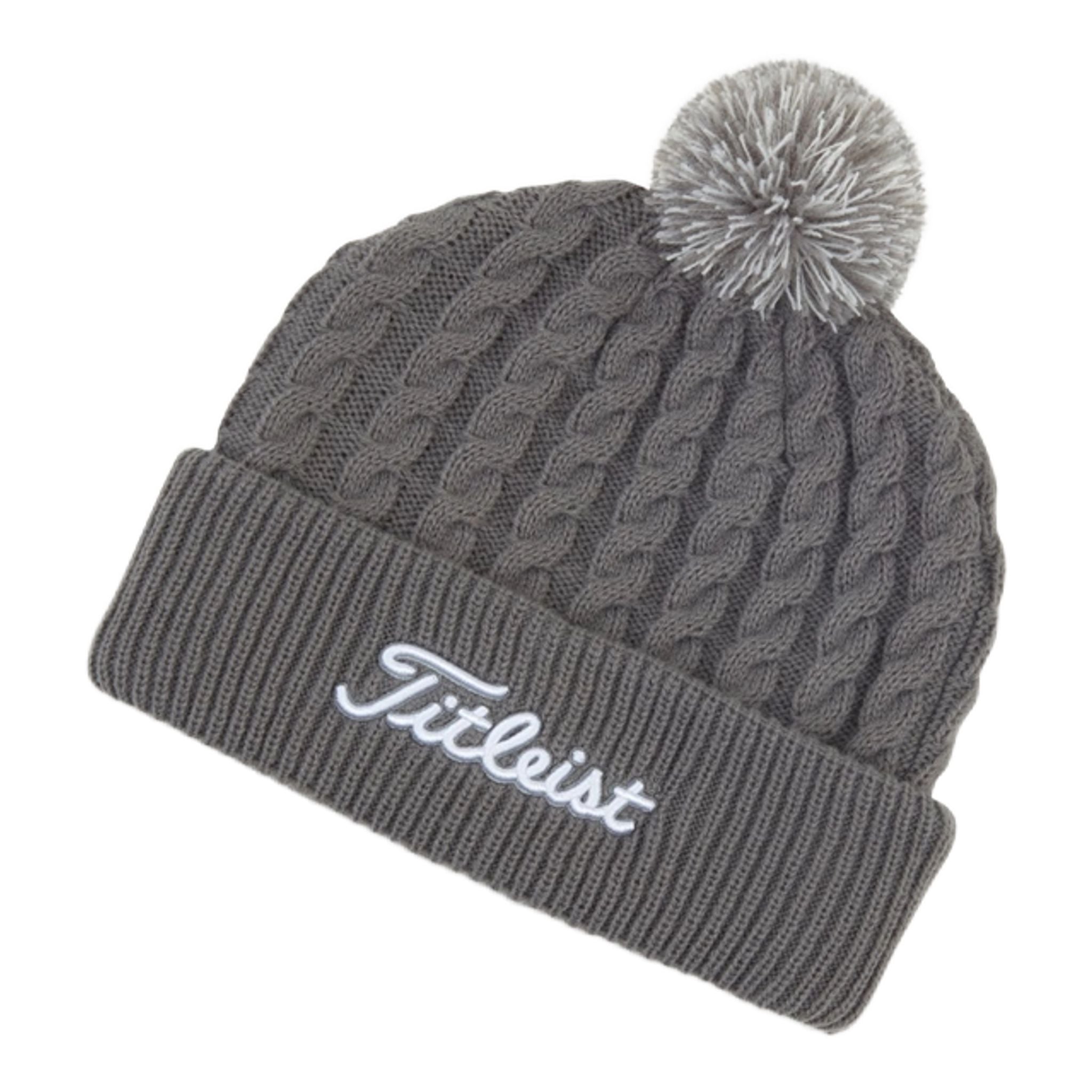 Titleist Cable Knit Pom Pom Mütze
